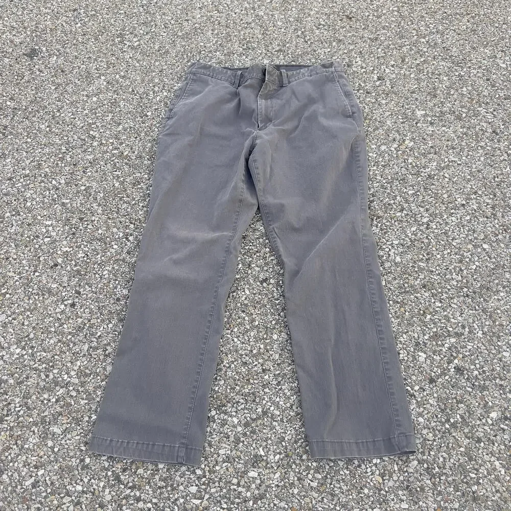 Banana Republic Pants Mens 34x30 Gray Aiden Pant Chino Casual Flat Front
